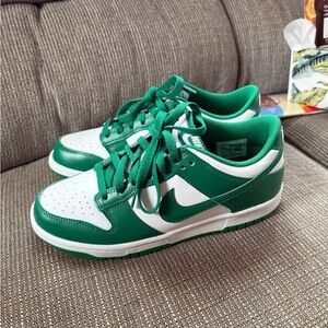 Nike Dunk Low Green and White Sneakers
